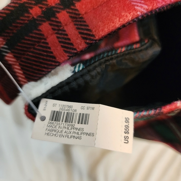 Victoria's Secret red green white plaid tote bag NWT - Picture 11 of 11